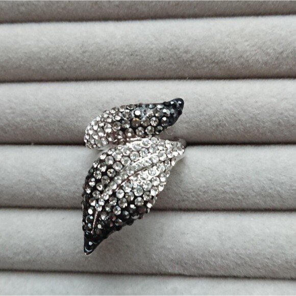 Macy's Cubic Zirconia black and silver ring - Picture 7 of 8